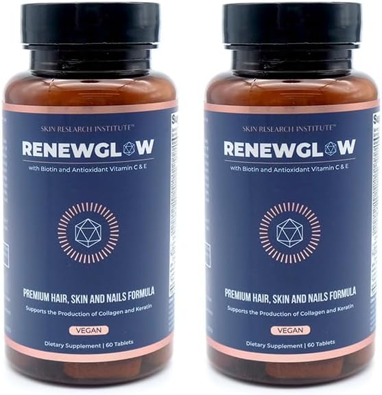 SRILABS Renewglow Biotin 5000mcg Suplimentul de crestere a parului pentru femei 40 Plus - Gotu Kola Vitamina E, C Zinc pentru par sanatos, piele si unghii cu 27 frumusete Consolidarea Nutrients