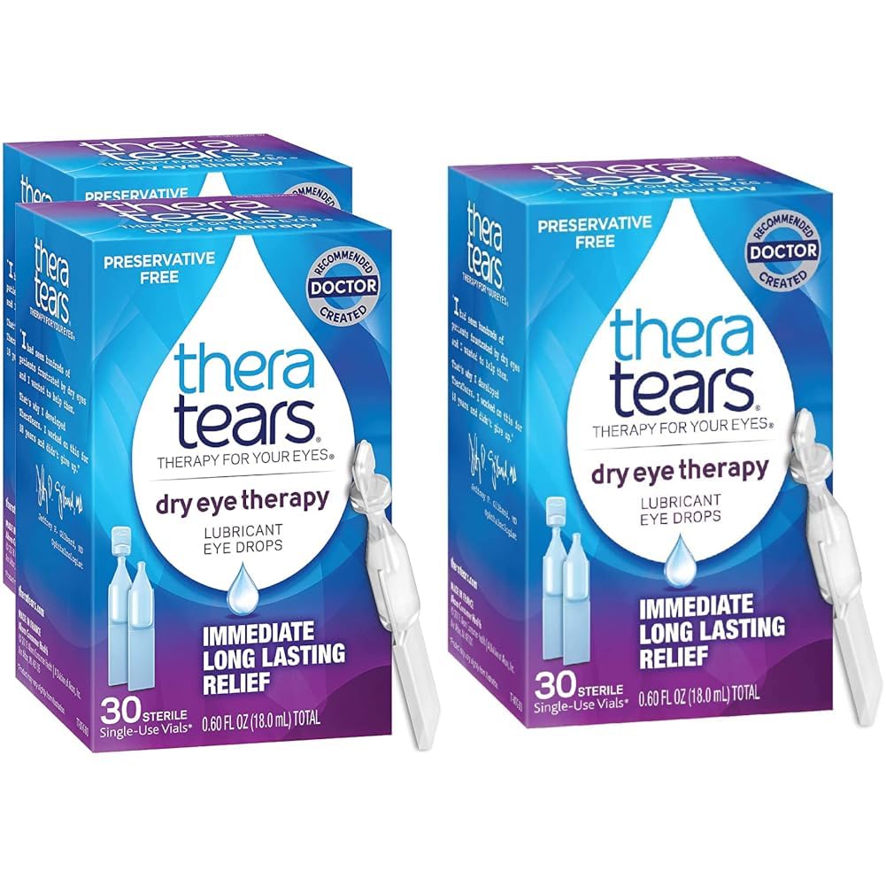 TheraTears Dry Eye Terapia Ochilor Picături Conservative 30 Flacoane 2 Pachet Terapia Ochilor Uscaţi Picături Ochi Lubrifianţi Conservativ 30 Flacoane unidoză