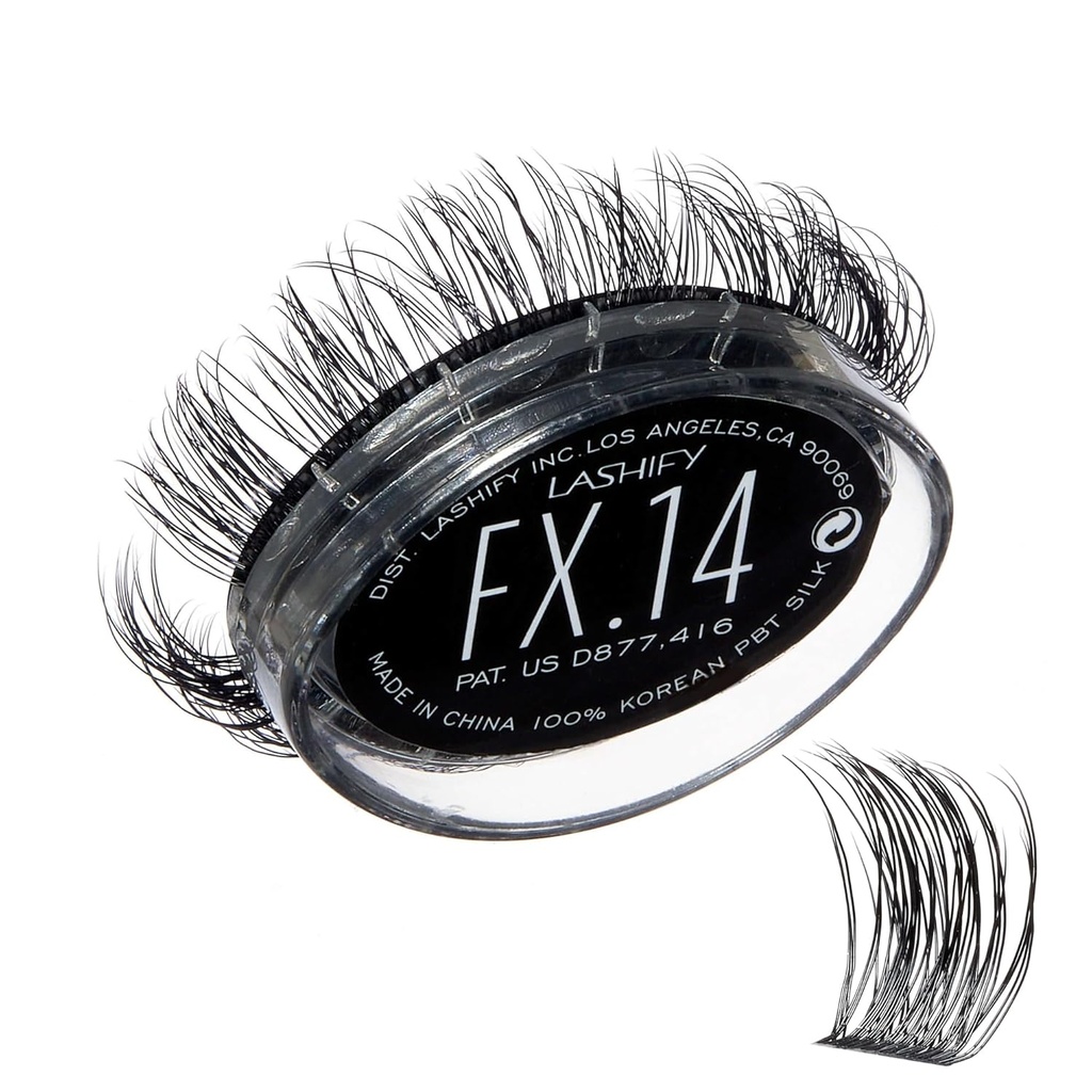 Lashify Fluffy FX 14mm Gossamer DIY Extensii geană Refill, Pentru cele mai curioase și fluttery aspect, negru, Easy False Lashes