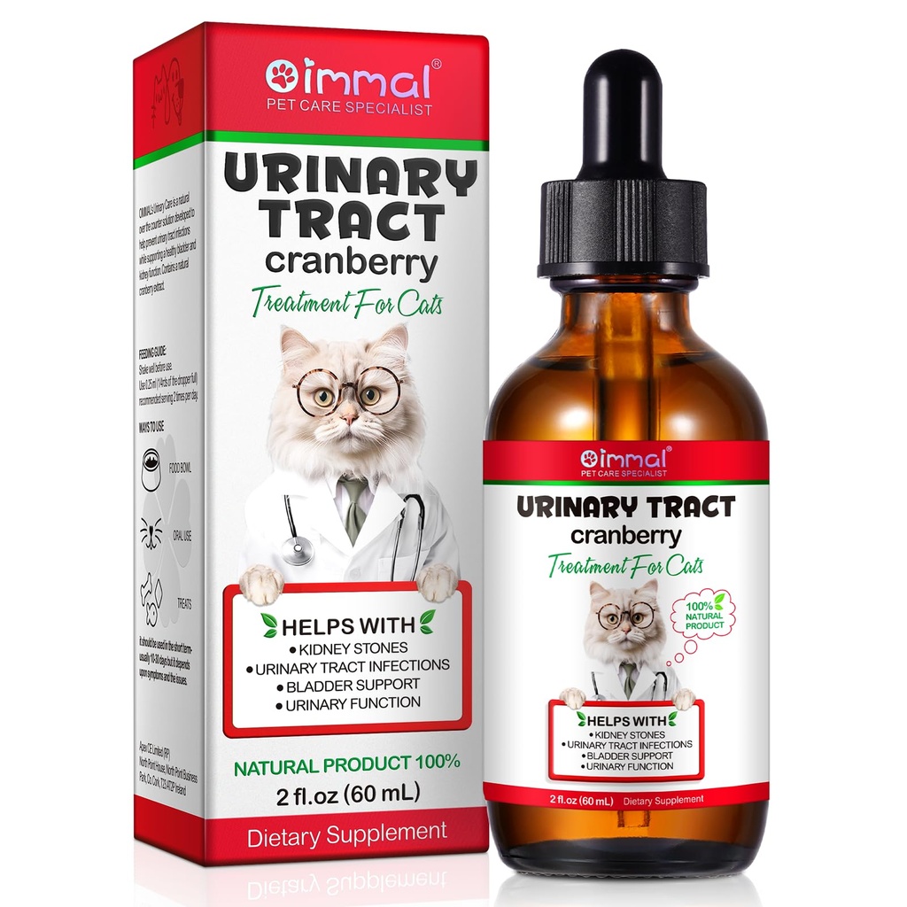 Tract urinar pentru pisici, Natural Cat Infectii tractului urinar picături - Suporturi vezica urinara, Piatra Rinichilor, UTI câine, Uranberry rinichi Bladder Support Supliment, Aroma de pui - 60 ml / 2.02oz