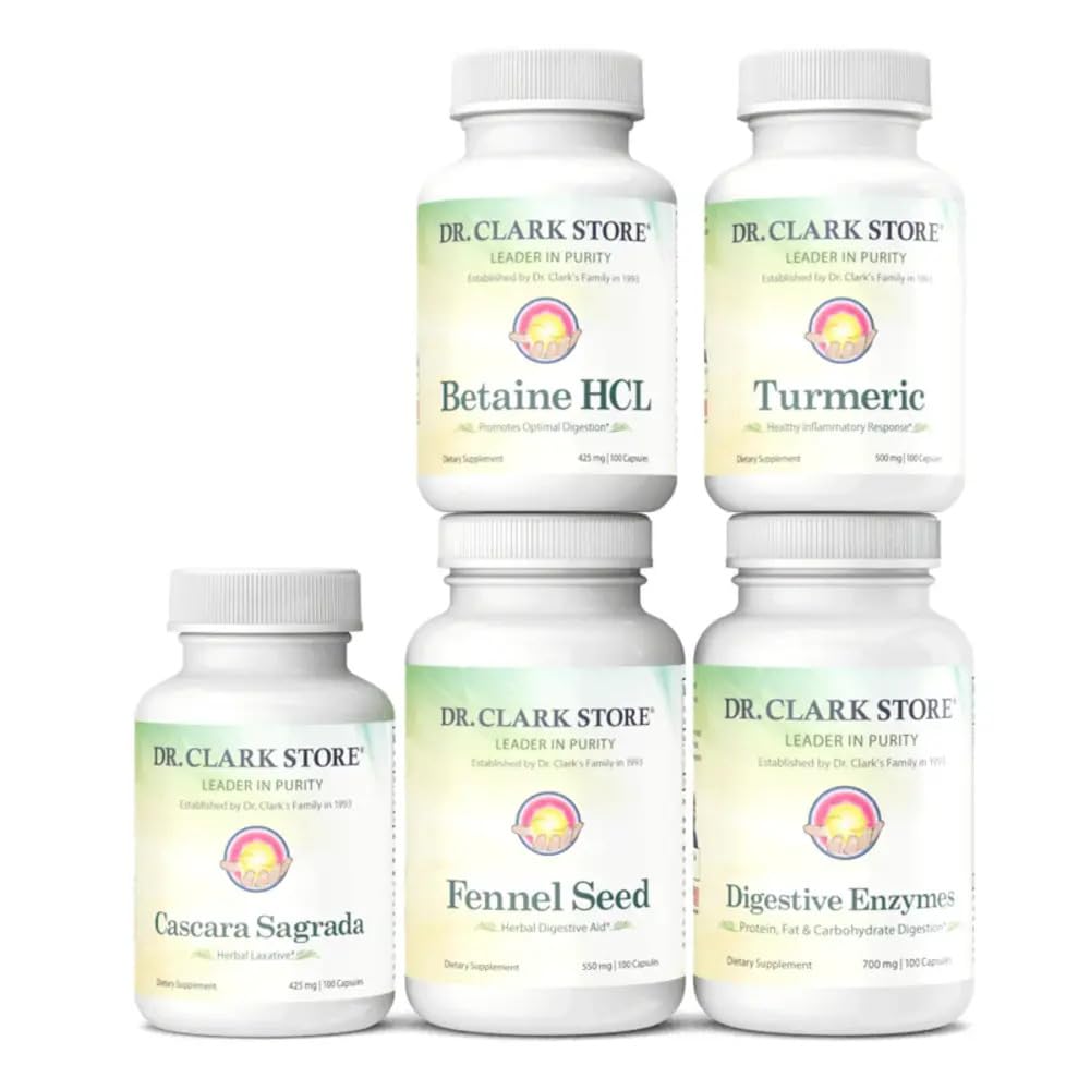 Dr. Clark Digestive Aid - Digestive Dietary Supplement Colon Cleanse - Echilibre Organisme intestinale și - Promovează Absorbție Nutrient - 17 zile Cleanse