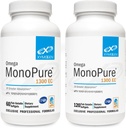 XYMOGEN Omega MonoPure 1300EC Bundle - 60 Softgels + 120 Softgels - Ulei de peşte cu 3X Absorbţie mai mare - DHA EPA Omega 3 Supliment pentru Heart Health + Suport cognitiv