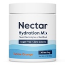 Pudră de Electroliți Nectar fără zahăr - Fructe organice fără zahăr sau calorii - Pulbere de hidratare pentru ajutor de deshidratare și rehidratare rapidă - Keto și Paleo (Orange 40 Serving Tub)