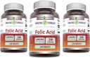 Amazing Formulas Folic Acid 1000 mcg (1 mg) Tablets Supplement | Vitamin B9 | Non-GMO | Gluten Free | Made in USA (240 Count | 3 Pack)