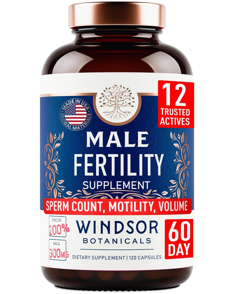 Fertilitatea masculină Supliment cu rădăcină Maca - Mens concepție de sănătate Fertilitate Vitamine prenatale Plus extracte naturale - Suplimente de fertilitate prenatală pentru bărbați - 3rd parte testate - 120 capsule, 2 lună