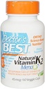 Cel mai bun naturale vitamina K2 Mk-7 cu Menaq7 45 Mcg 60 Veg Caps