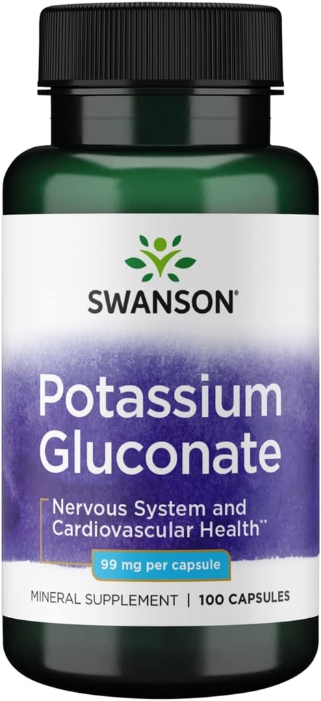 Swanson Potasiu (Gluconat) 99 Milligrame 100 Capsule