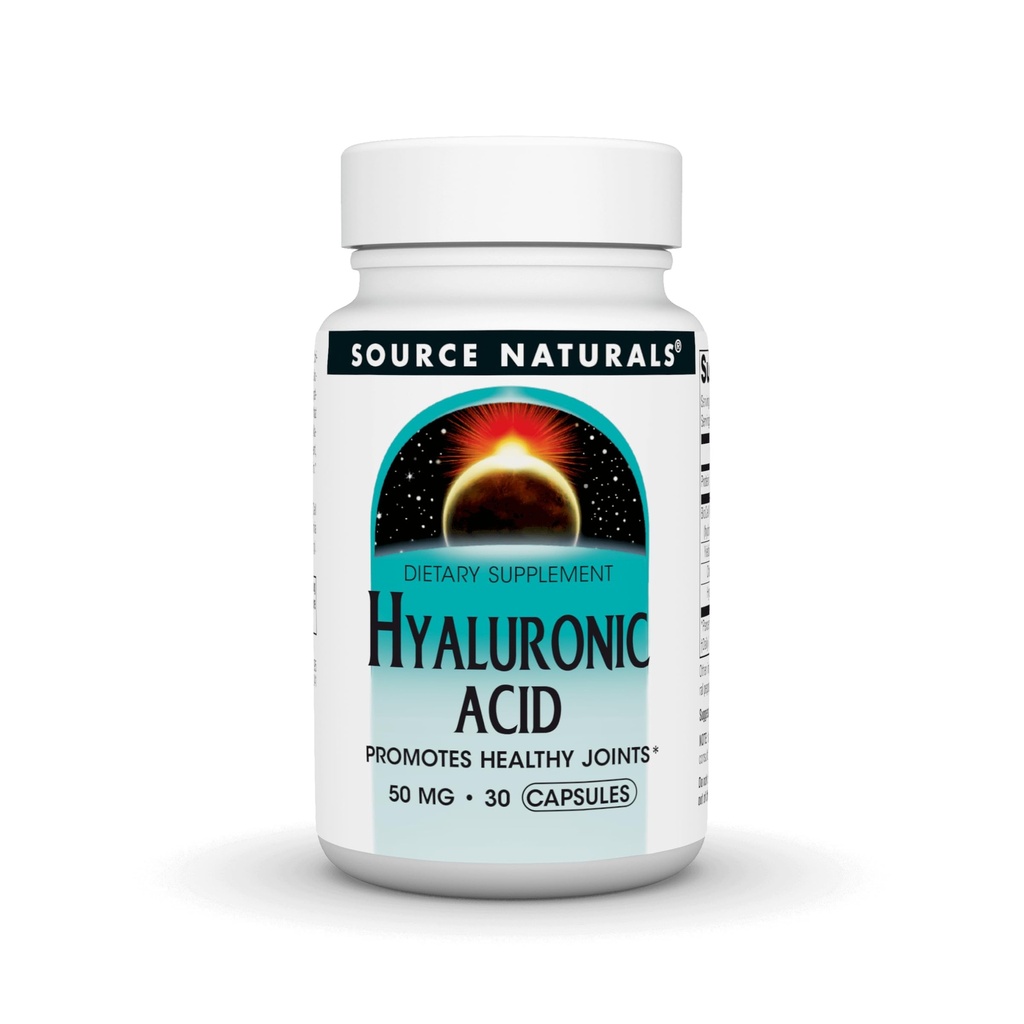 Sursa Naturals Acid hialuronic, Promovează articulații sănătoase*, 50mg - 60 Capsule
