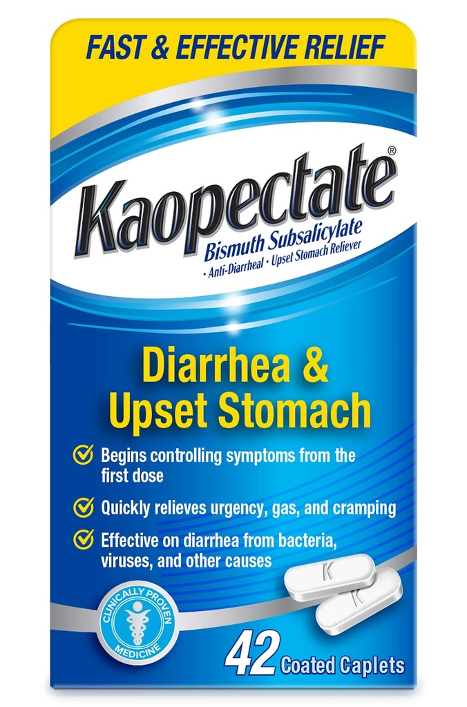 Kaopectate Multi-Symptom Anti-Diareal & Uset Stomac Reliever, 42 Caplete