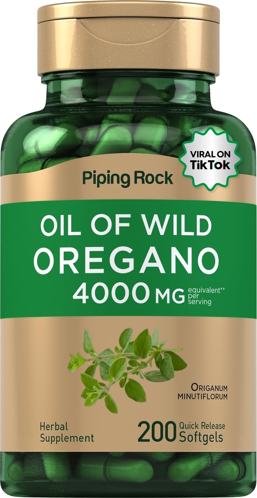 Piping Rock Oregano Oil Softgel Capsules 4000 mg 