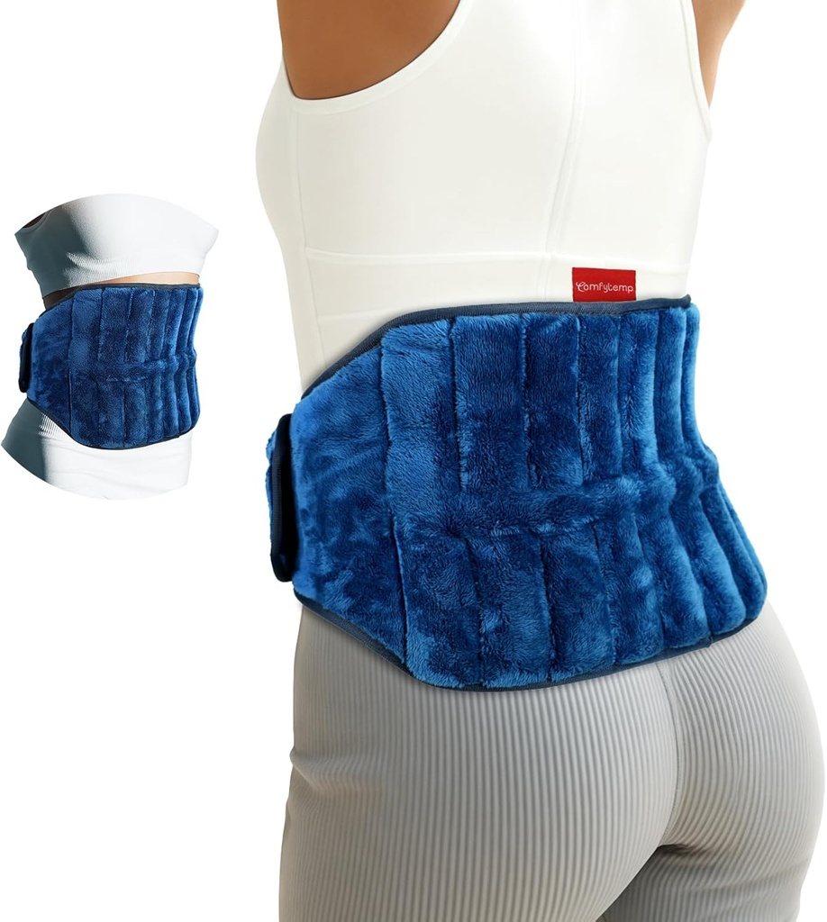 Compfytemp Microwave Încălzire Pad pentru Relief Back Pain, Perioada Crampe, 2.5LB Pad-uri de încălzire Microwavable, Terapie termica hidratanta pentru Sciatica, Coccis talie, Recuperare comprimat cald obține bine cadou