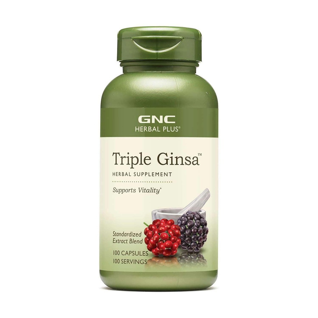 GNC Herbal Plus Triple Ginsa Supliment, Suportă Vitality, 100 Servings