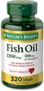 Nature's Bounty Fish Oil Softgels 1200 mg, 320 Conte