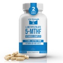 L-Metilfolat + B Sold (7,5 mg) - 5-MTHF, B6, B2 & B12 Methylcobalamină B Complex - 60 capsule - Putere profesională Active de metil Folat - Non OMG, Gluten Free, No Fillers
