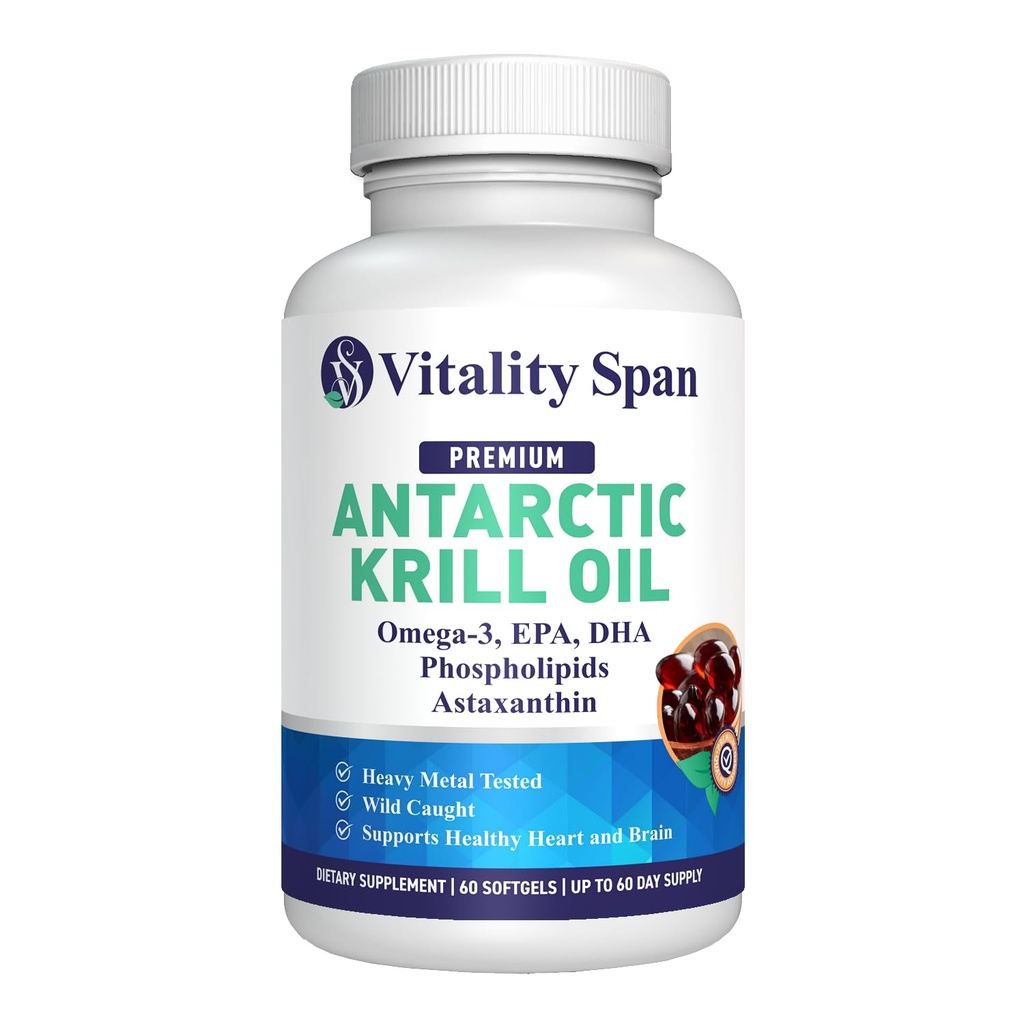 Krill ulei Omega 3 Astexanthin Choline DHA EPA, Absorbție superioară, Putere suplimentară, Fără ulei de pește gust, Heavy Metal testat, Small Size Softgels, 500mg