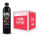 BLK. Apă minerală naturală, pepene verde, Pachet de 500 ml de 12, 8 pH apă, Extract de acid fuzilic și Humic Biodisponibil, Minerale Trace, Electroliti pentru hidratare, Reparații și Restaurare Celule