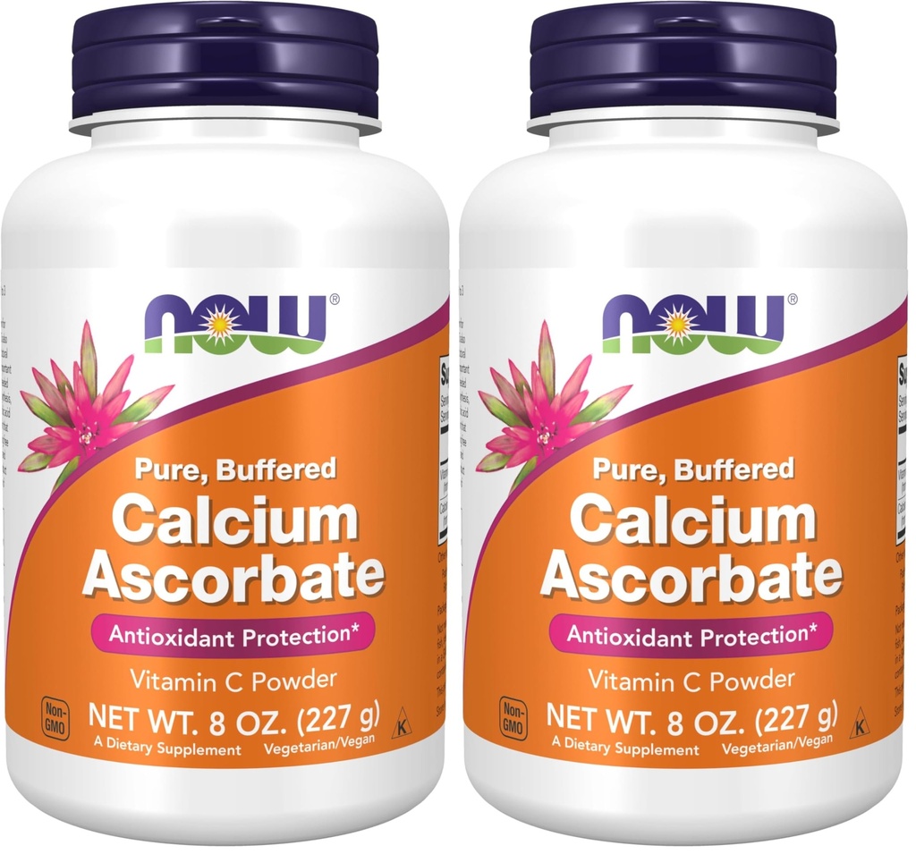 Acum Suplimente, Ascorbat de calciu Pulbere, Buffed, Antioxidant Protectie*, 8-Ounce (Pachet de 2)