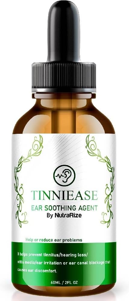 NutraRize TiniEase picături de ureche, Pro suport auditiv Formula, Toate naturale ureche lichid Supliment, picurator pentru urechi inelare, Putere maximă pentru sănătatea urechii, Recenzii (30 Serviri)