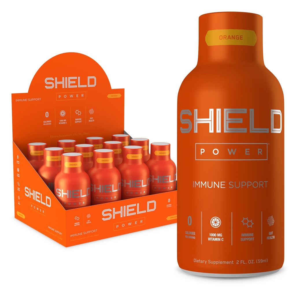 Besser Health, Shield 2oz, Immune Support Shot - 12 Conte, Orange