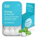 Menta NeuroGum Energetica Cafeina (144 piese) - Zahăr gratuit cu L-teanină + Cafeină naturală + vitamina B12 & B6 - Nootrop Energy & Focus Supliment pentru femei și bărbați - Keto & Vegan, Aroma menta