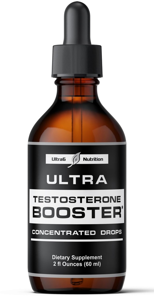 Ultra6 Nutritie Testosteron Booster pentru barbati - Mens and Women Health Supplements - Supliment cu Tongkat Ali + Tribulus Terrestris pentru cresterea barbatilor - Suporturi Recuperare musculara si energie Boost