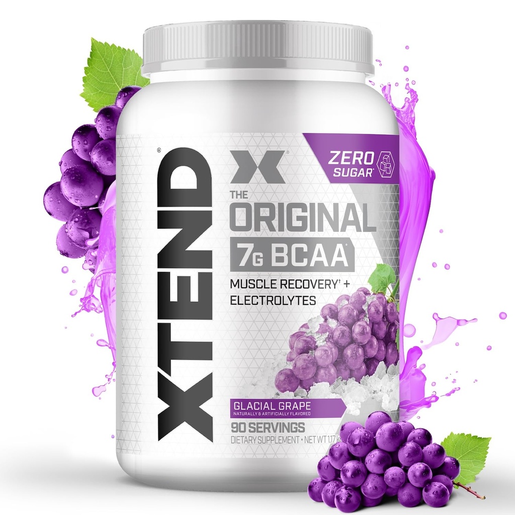 Xtend Original BCAA Powder 7g BCAA și 2,5g L-glutamină, Sugar Free Post Workout Muscle Recovery Drink with Amino Acids for Men & Women, 90 Servings