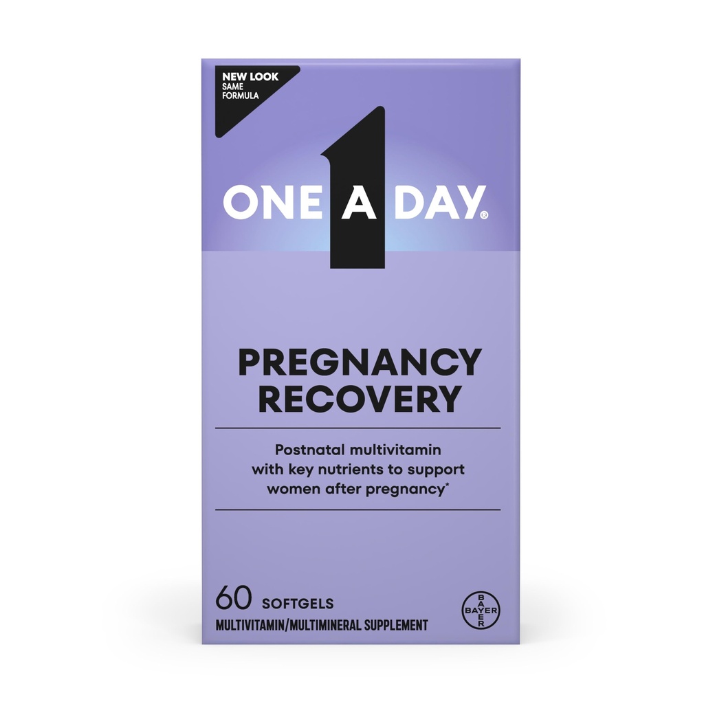 ONE A ZI Multivitamine complete postnatale pentru post-pregnație cu acid folic și Omega-3 DHA, 60 Count (Packaging May Vary)