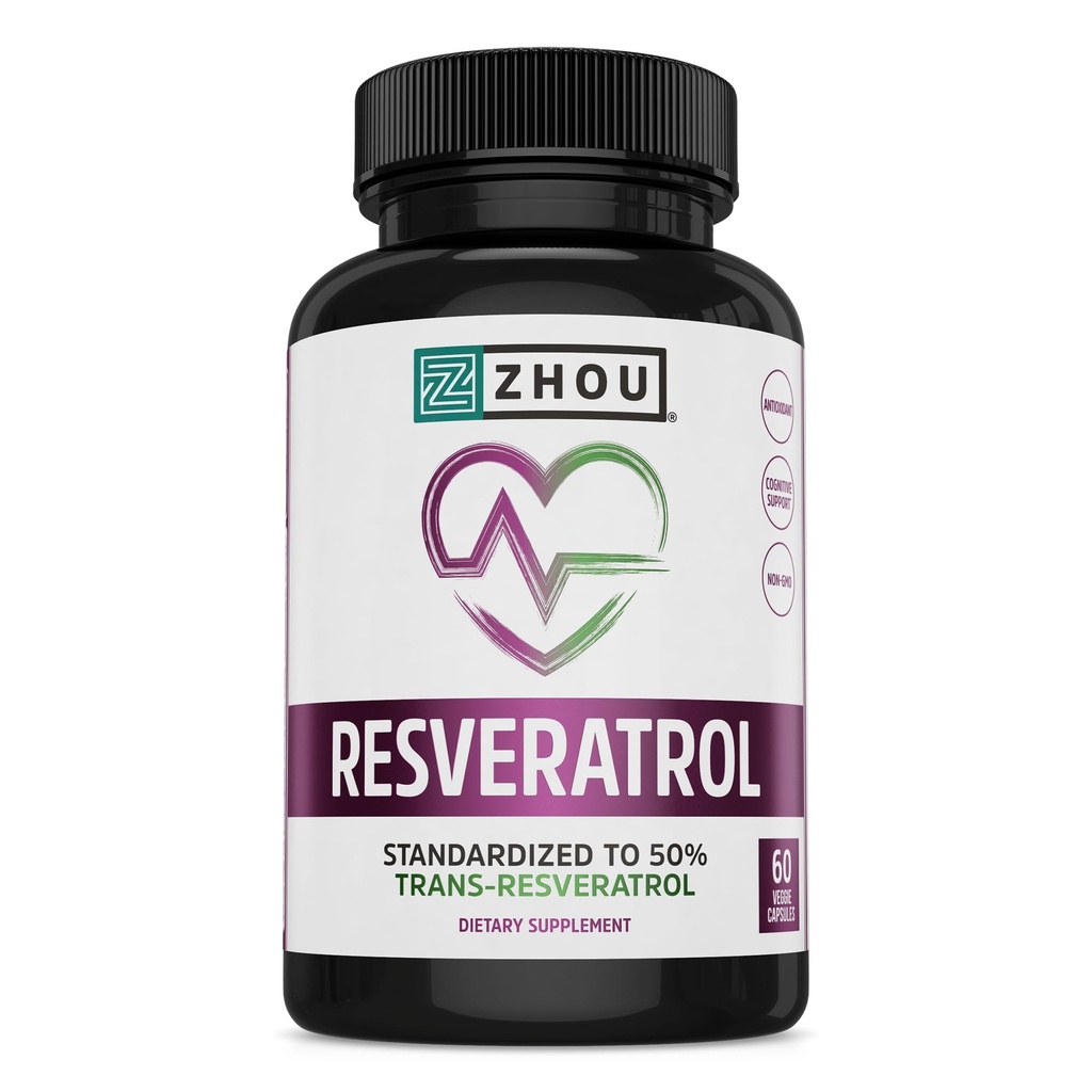 ZHOU Resveratrol : 29: Vcp, (Btl-plastic) 1000mg 60ct