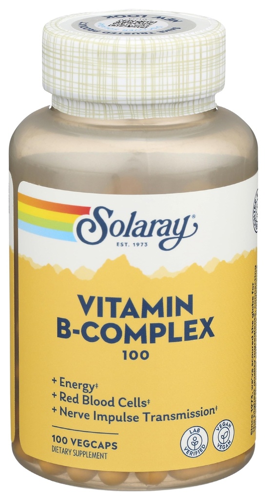 Solaray - B-complex, 100 mg, 100 capsule