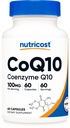 Nutricost CoQ10 100mg, 60 capsule vegetariene, 60 serviri - Coenzima Q10
