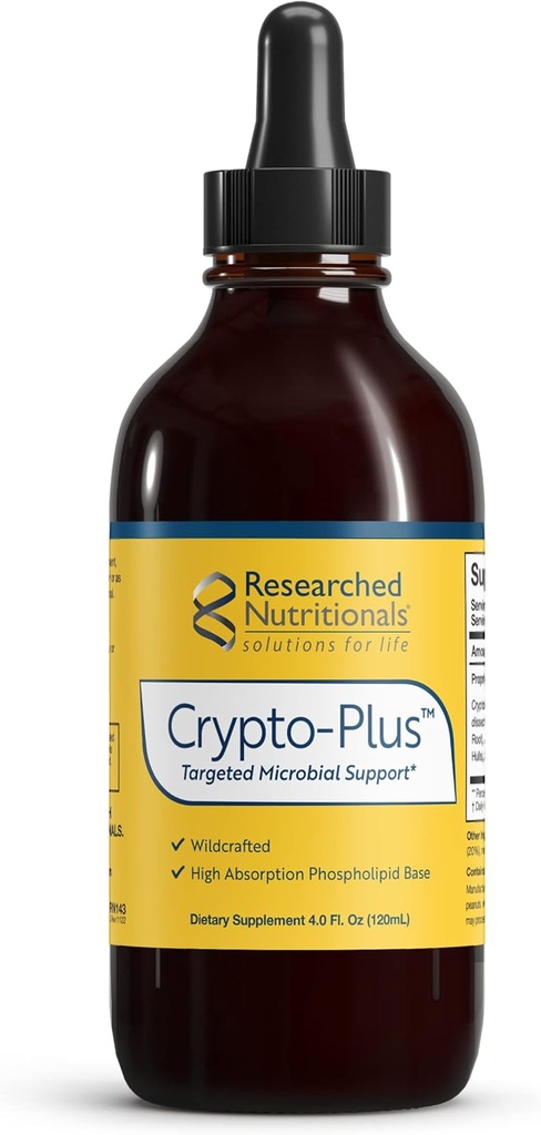 Cercetari nutritionale Crypto-Plus - ţintă Microbial & Immune Formula cu rădăcină roşie, extract de nucă neagră şi fosfatolipid de livrare pentru absorbţie maximă nutrient (4 Fl Oz)