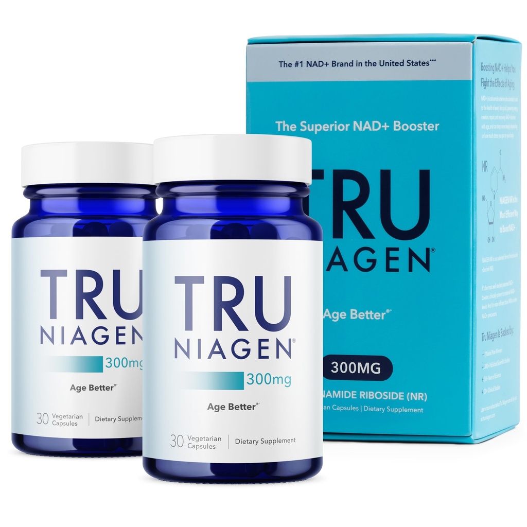TRU NIAGEN Patentat NAD Supliment pentru anti imbatranire si regenerarea celulelor, 300mg Niagen, 30 Servings 