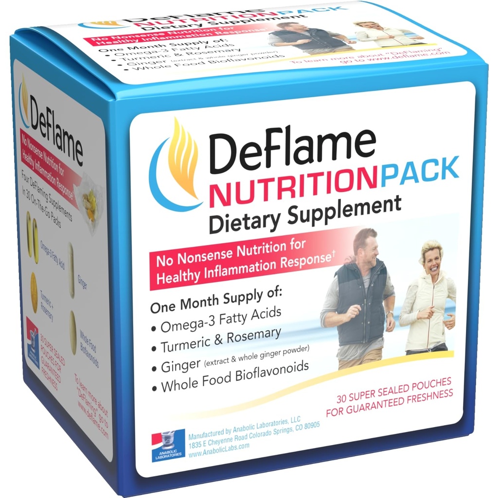 DeFlame Tendon și Suplimente Ligament - Clinic Formulate suplimente de vitamina pentru femei și bărbați pentru mobilitate îmbunătățită și suport de confort - Made in the USA - 1 lună de aprovizionare