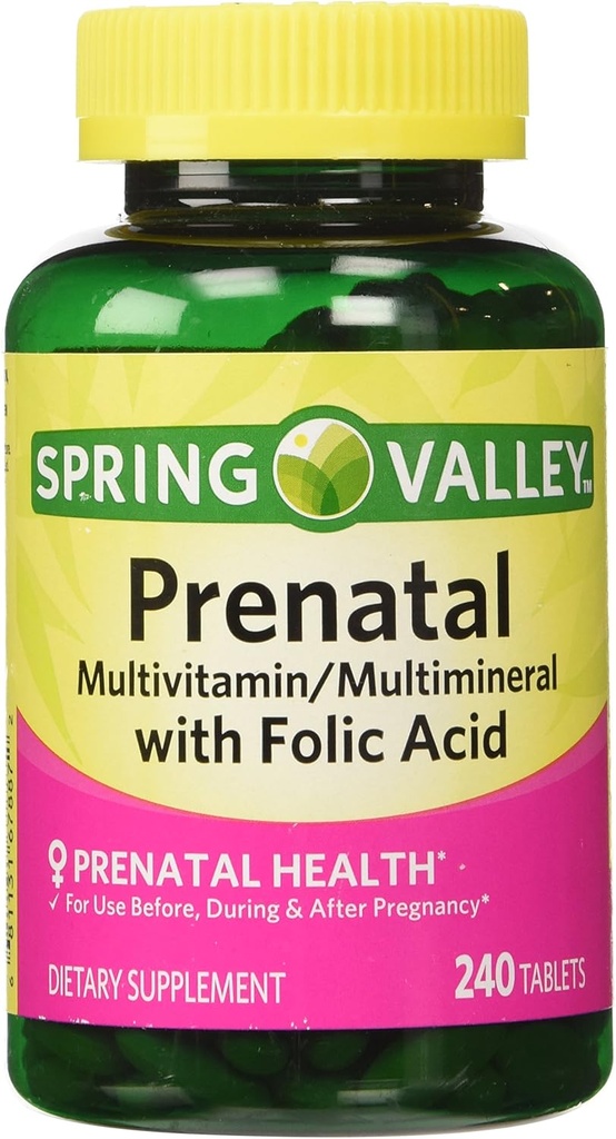 Valea de primăvară Multivitamine prenatale, 240 comprimate