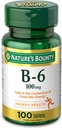 Natura?s Bounty Vitamina B6, 100mg, Tablete, 100 Ct..