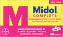 Midol Complete, Menstrual Perioada Simptome Relief, Caplete, 40 Conte, 2-Pachet