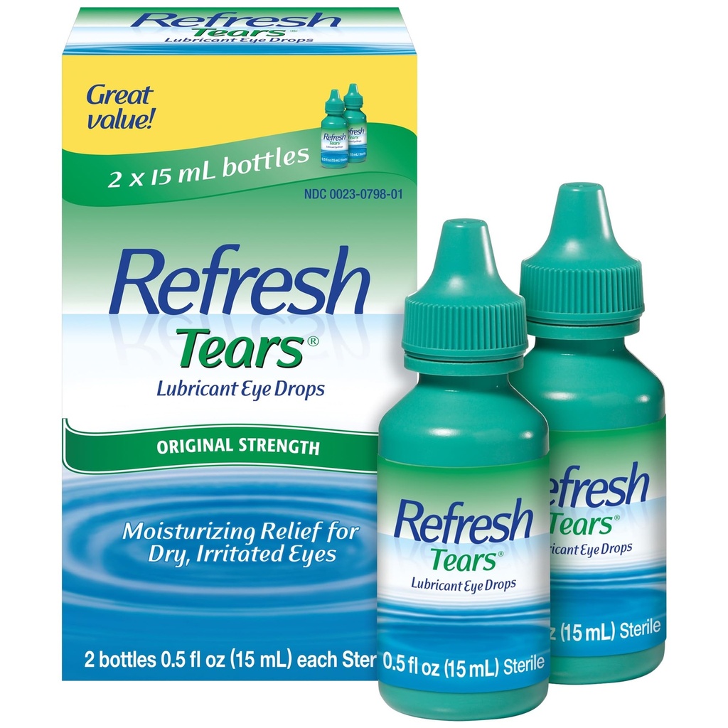 Lacrimi proaspete, picături de ochi lubrifiante, 2 flacoane 0.5 fl oz (15 ml)