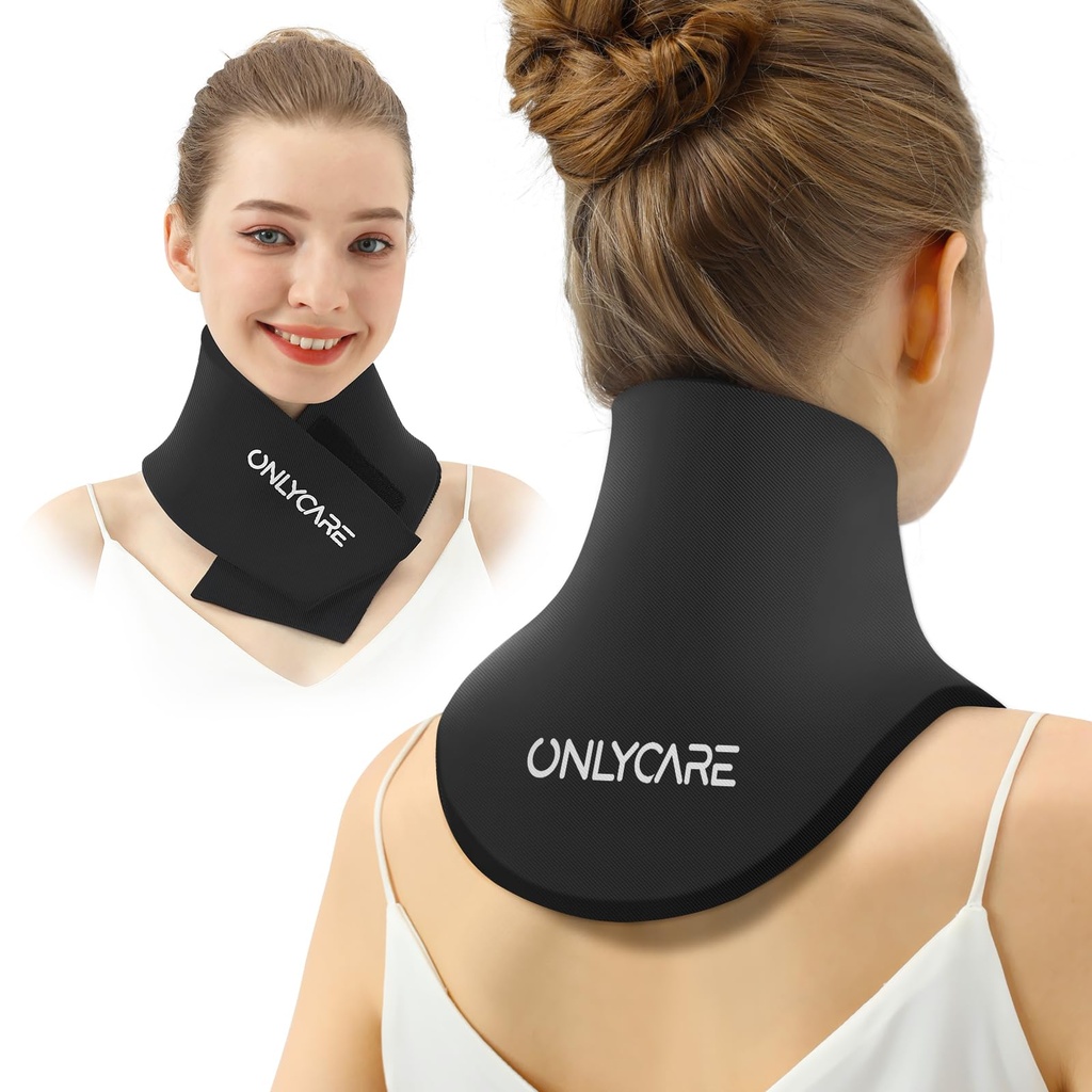 DOARCARE gât pachet de gheață Wrap Gel - Pachete de gheață modernizate pentru gât Reutilizabil, cald și rece Compress, Ajutor de durere, Umflare, luxații, Office Pressure