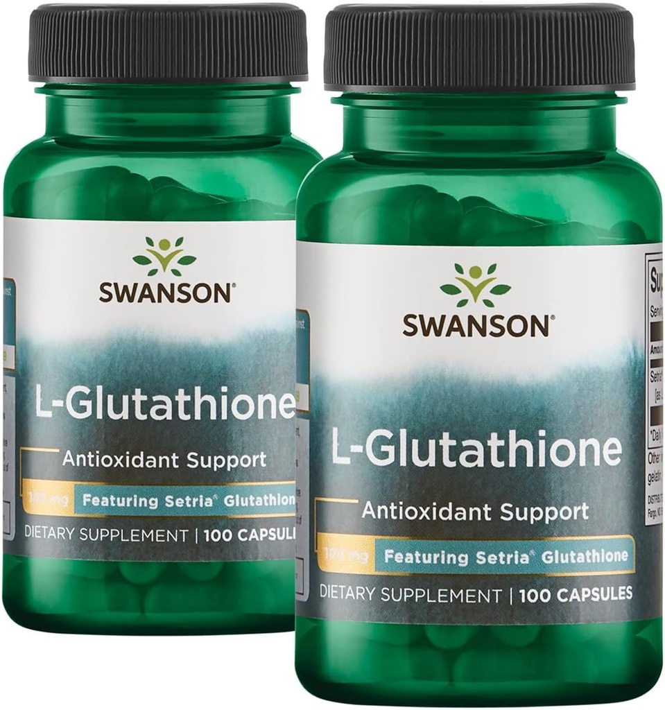 Swanson Amino Acid L- Glutatione 100 Milligrams 200 Capsule 2 Flacoane