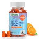 Vegan Lutein și Zeaxanthin Suplimente, Lutein pentru ochi cu Zeaxantină & Vitamina A, Gummie Lutein pentru Relief ochi uscat și viziune clară, vitamine ochi pentru Seniori & Kid, 60 Conte, Orange Flavor