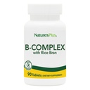 NaturesPlus B-complex cu orez Bran - 90 tablete - vegetarian, gluten gratuit - 90 Serviri