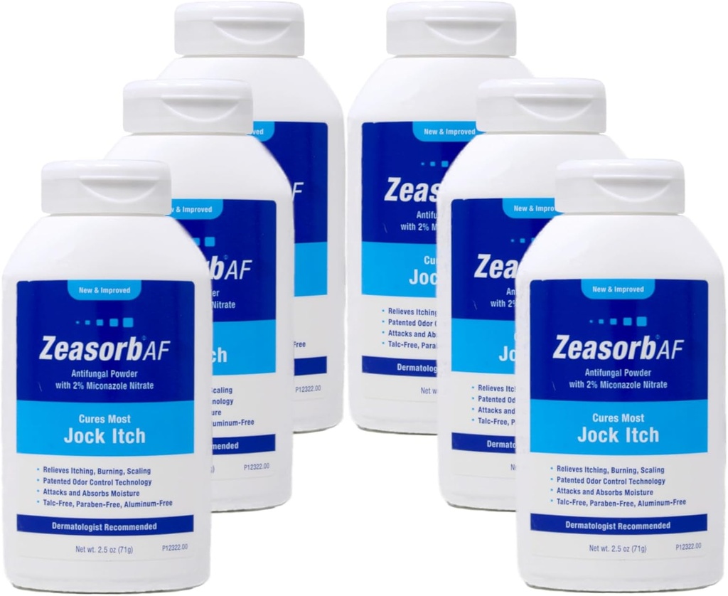 Zeasorb Antifungic Tratamentul pulbere, Jock mâncărime - 2,5 oz, ambalaj de 6
