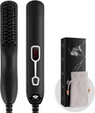 Straightener Comb barbă pentru bărbați - Upgraded profesionale Bărbos îndreptare pensula Încălzire portabil anti-cald 5 Temperaturi reglabile și LCD Display cu sac de transport