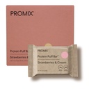 ProMix Nutritie Whey Proteine Izolate Puff Bar, Carb Snack sanatos cu oua Albii - Iarba Fed,Gluten Free, Sugar scazut, Soy Free (Afine si Crema) - 12 Baruri