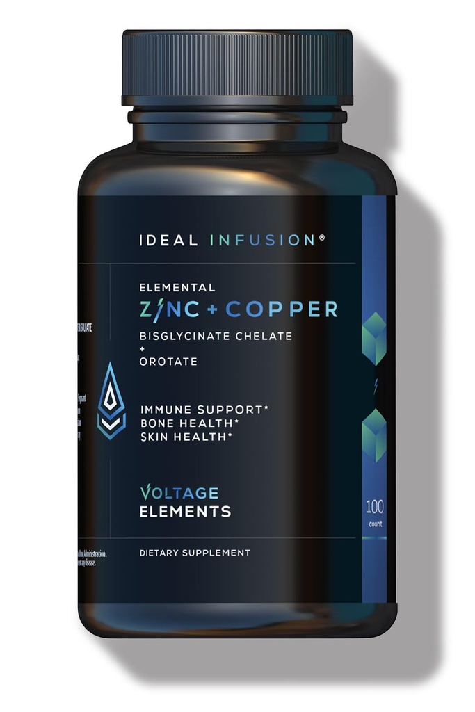 Elemente de tensiune Bisglicinat de zinc + Orotat 245 mg cu Chelat de cupru: Musculare si sanatate a pielii, Echilibrul hormonal - Zinc elementar 50mg (100 serviri) Vegan
