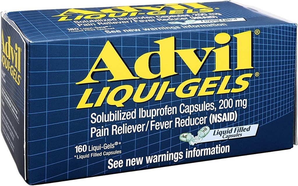 Advil Advil Advanced Medicine For Pain, 160 Liqui Gels 200 mg (Pachet de 3)
