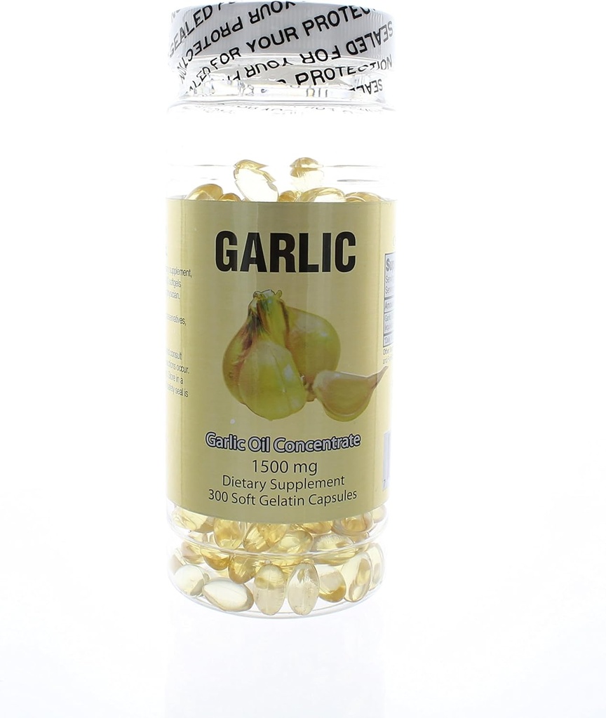 Concentrat de ulei de usturoi 3 MG (1500:1) 300 capsule Colesterol GRATUIT , Produs nou bun !!