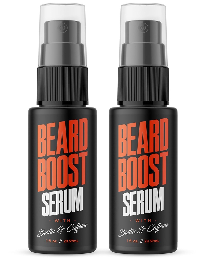 Wild Willies Beard Crowth Ser (Pack) - Natural Beard Care cu Biotin & Cafeina pentru mai sanatos, mai gros & Fuller-Looking Mustață - Daily Grooming Routine Noirishes & Hydrates Mens Faceial Hair