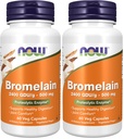 Suplimente acum, Bromelain (Enzim natural  Proteolitic) 2.400 GDU/g - 500 mg, Enzimă naturală  Proteolitică*, 60 Capsule veg (Pachet de 2)