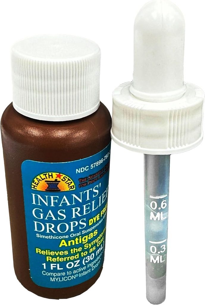 GeriCare Infanterie de gaz Drops Simethicone picături pentru sugari, Relieves Stomac Discomfort, Seif & Gentle 20mg picături, Copii anti-Gas 1 Fl Oz (Pachet de 4)